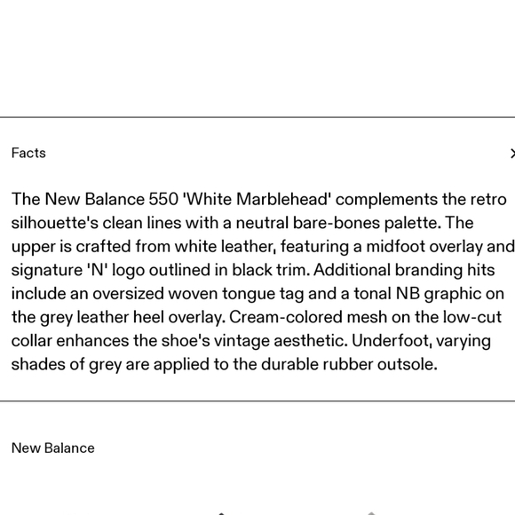 New Balance 550 in "White Marblehead" size 6.5 - Picture 5 of 13